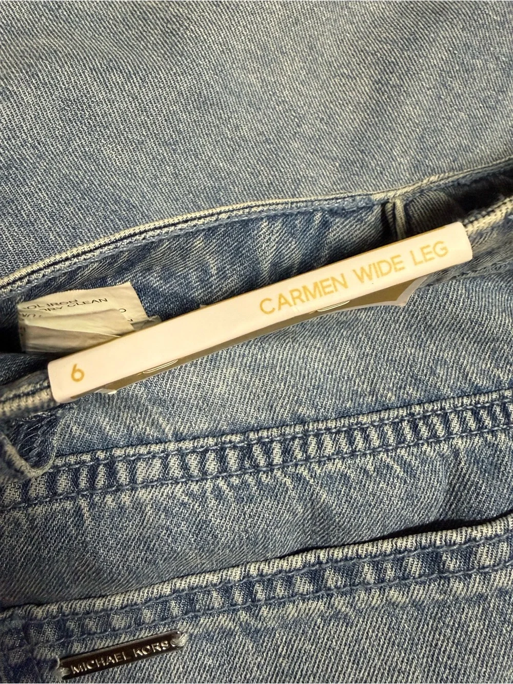 Michael Kors Wide Leg High Rise Jeans - Picture 8 of 11